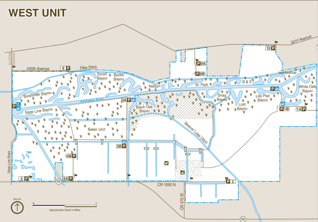 Map of LaSalle Fish and Wildlife Area